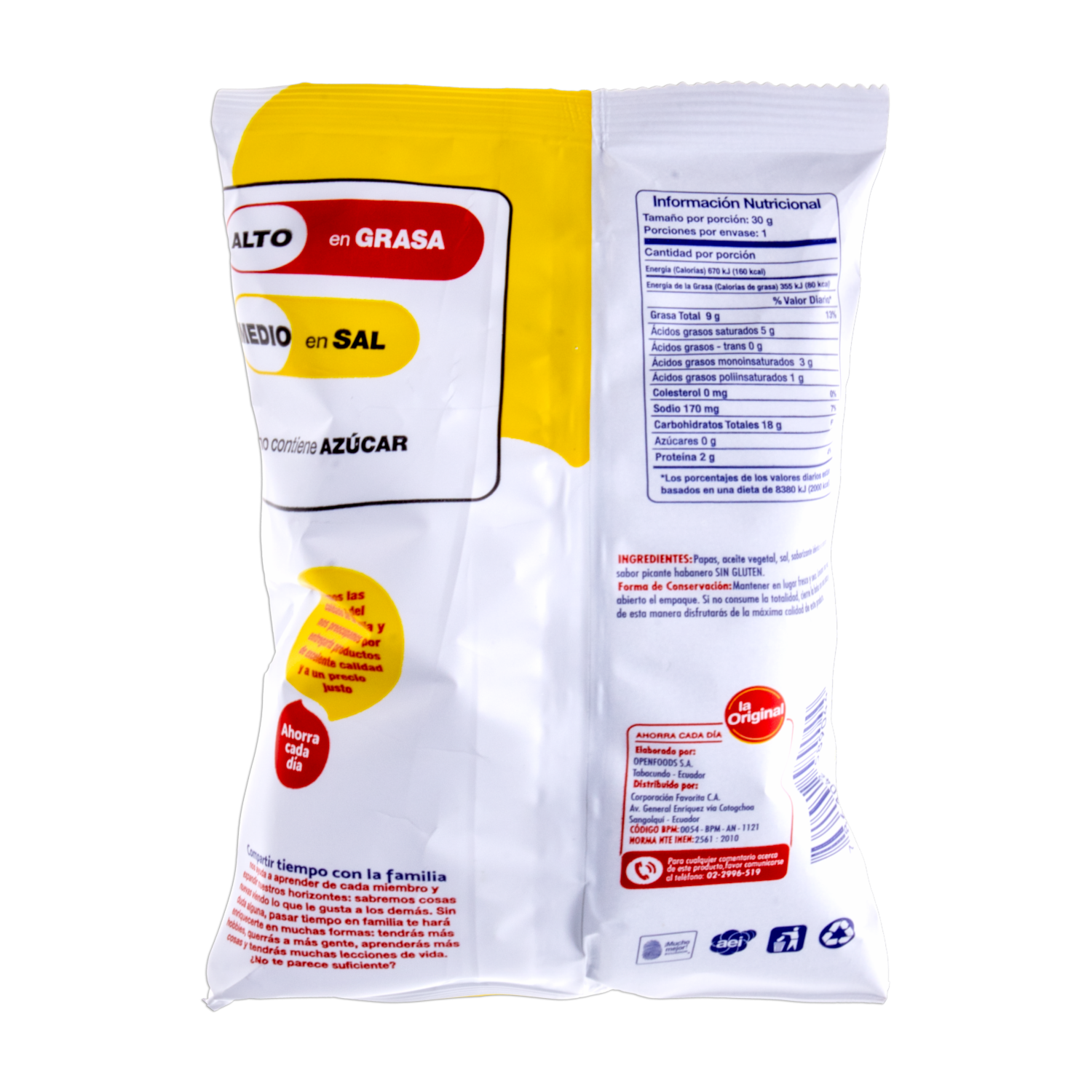 Papas Fritas Habaneras Picantes LA ORIGINAL 50 G