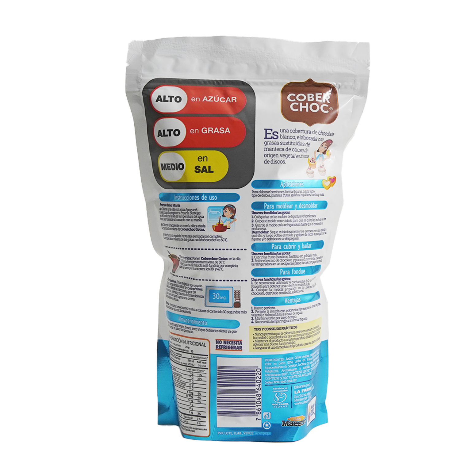 Gotitas De Chocolate Blanco COBERCHOC 500 G