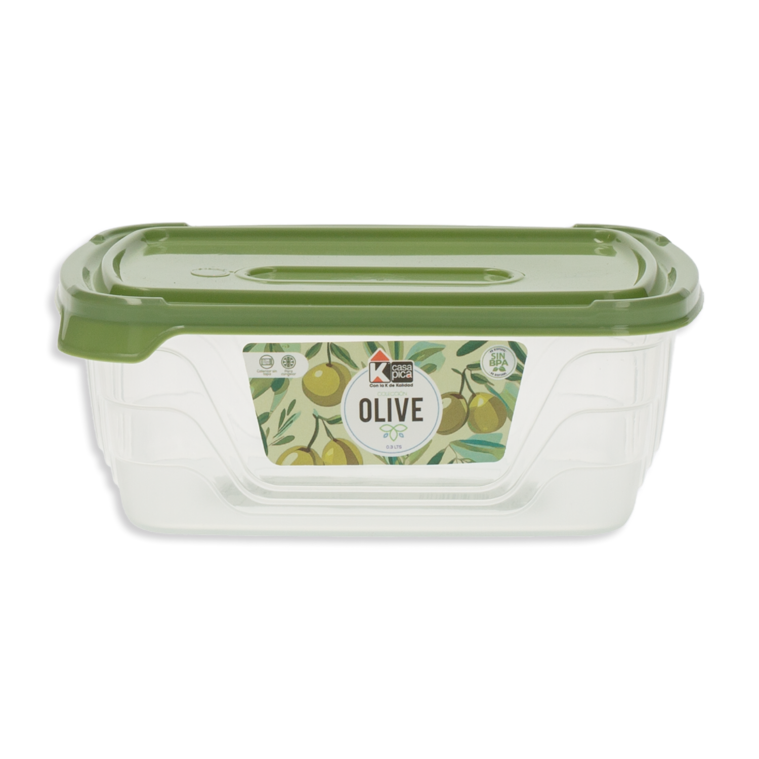Repostero Rectangular Línea Olive Color Verde CASA PICA 0,3 Litros