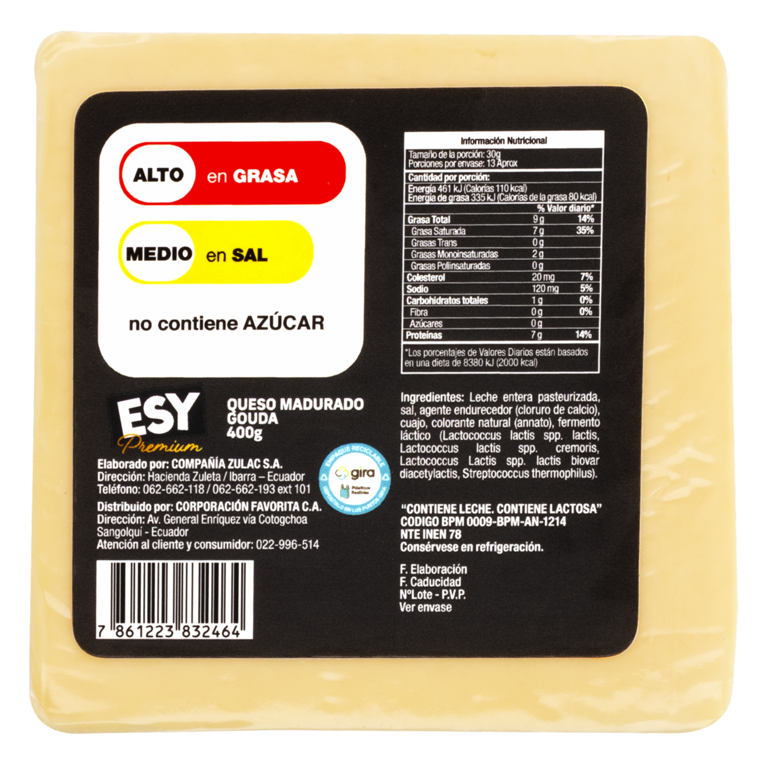 Queso Gouda Primium ESY 400 G