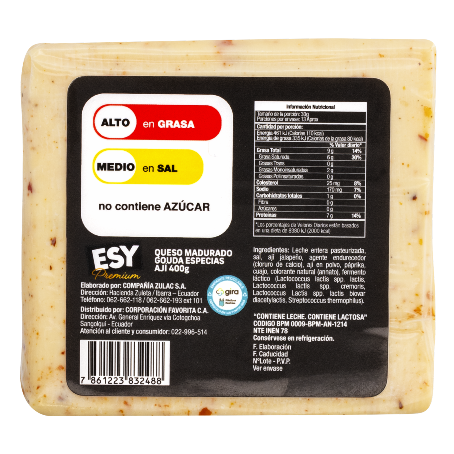 Queso Gouda Ají Premium ESY 400 G