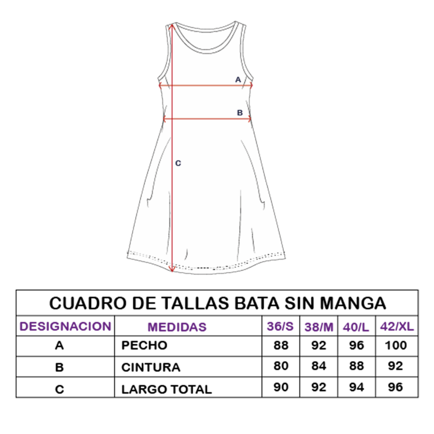 Pijama Bata Sin Mangas Con Vincha GK BASIC