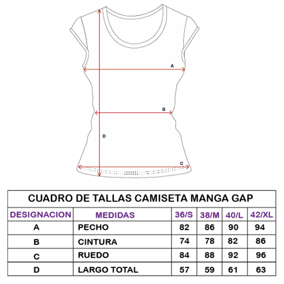 Camiseta Cuello Redondo Con Manga Gap GK BASIC
