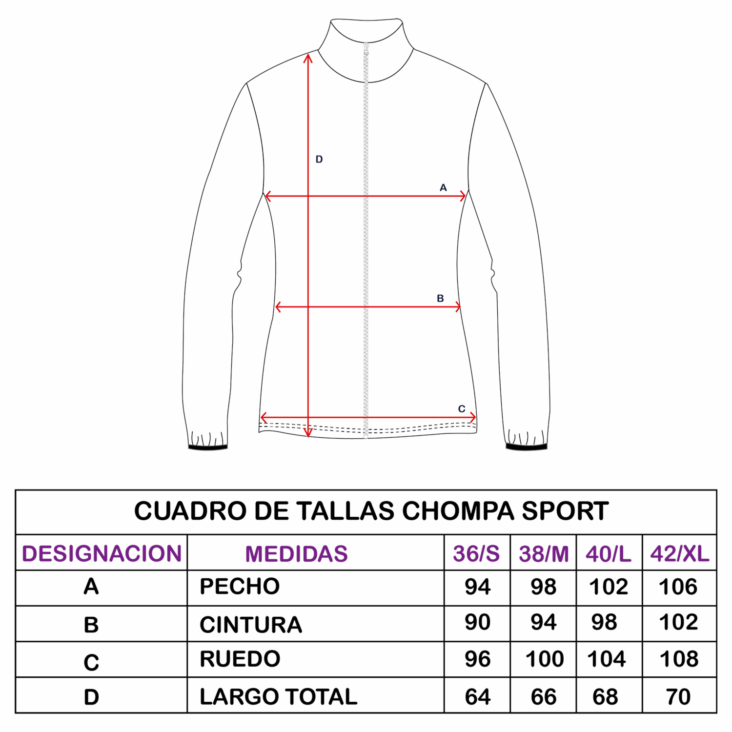 Chompa Con Cierre Central GK BASIC