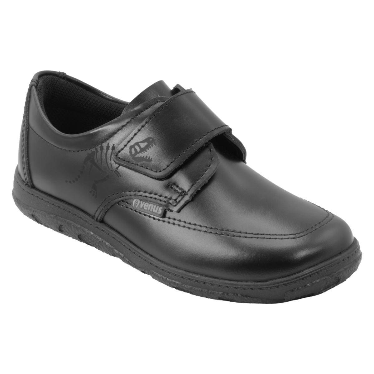 Zapatos Escolares Adrian De Cuero Con Velcro VENUS