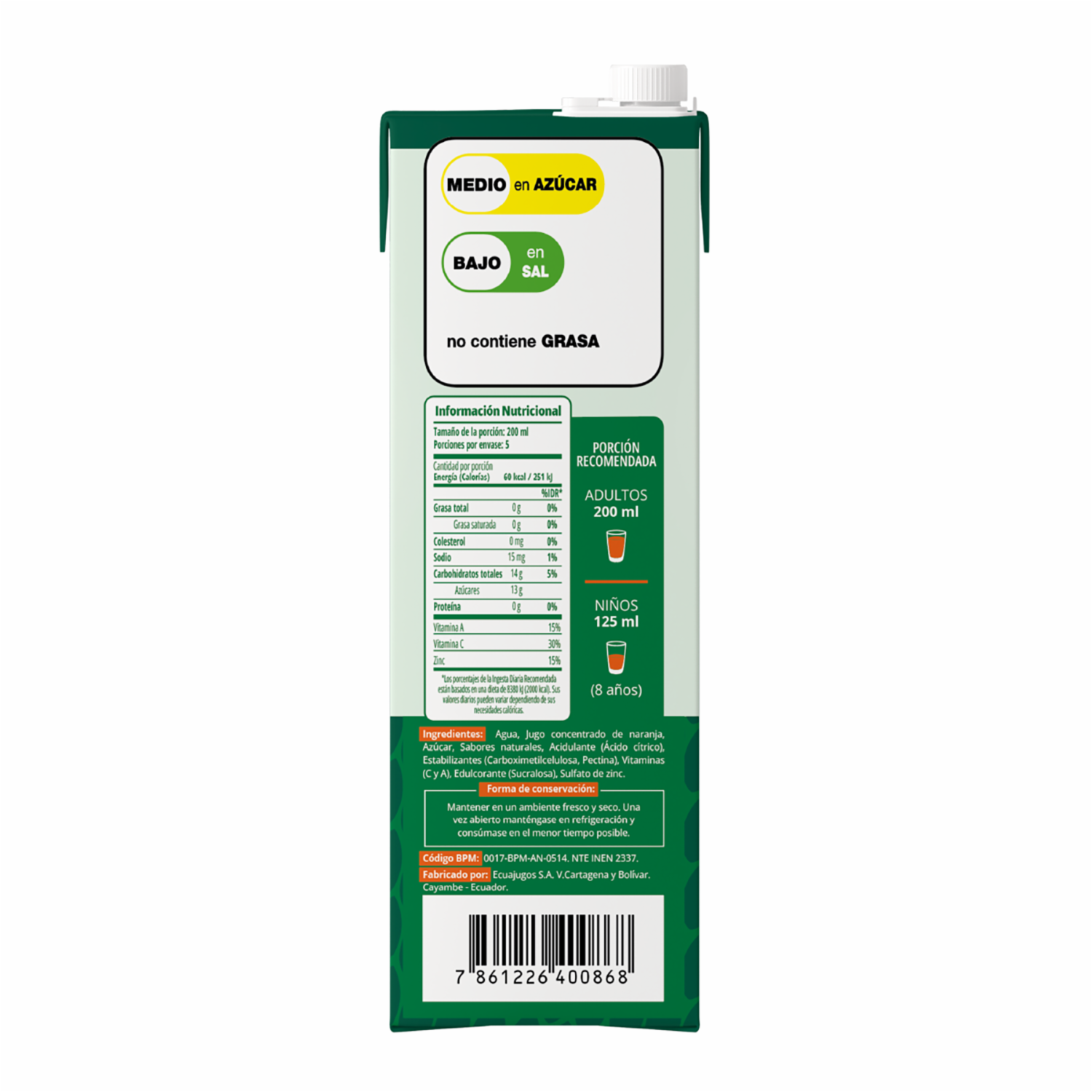 Néctar De Naranja NATURA 1000 Ml