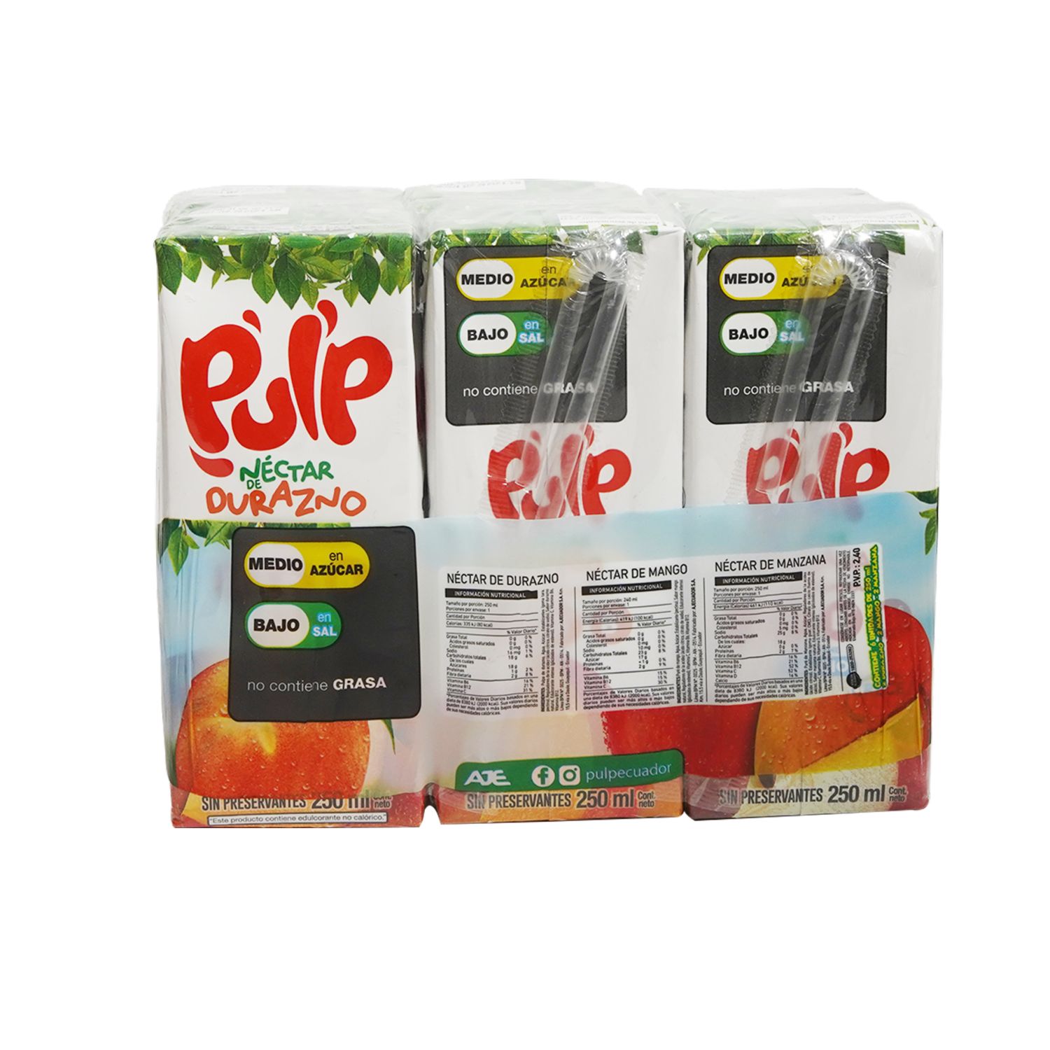 Pack De Jugos Sabores Surtido PULP 6 X 250 Ml