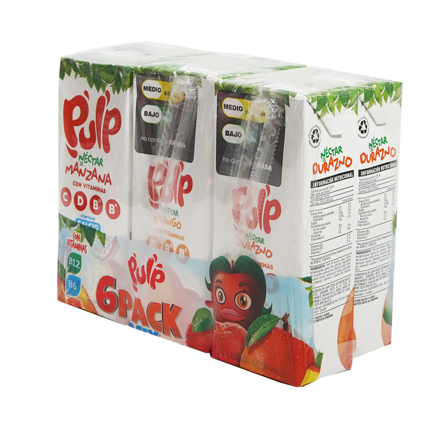 Pack De Jugos Sabores Surtido PULP 6 X 250 Ml