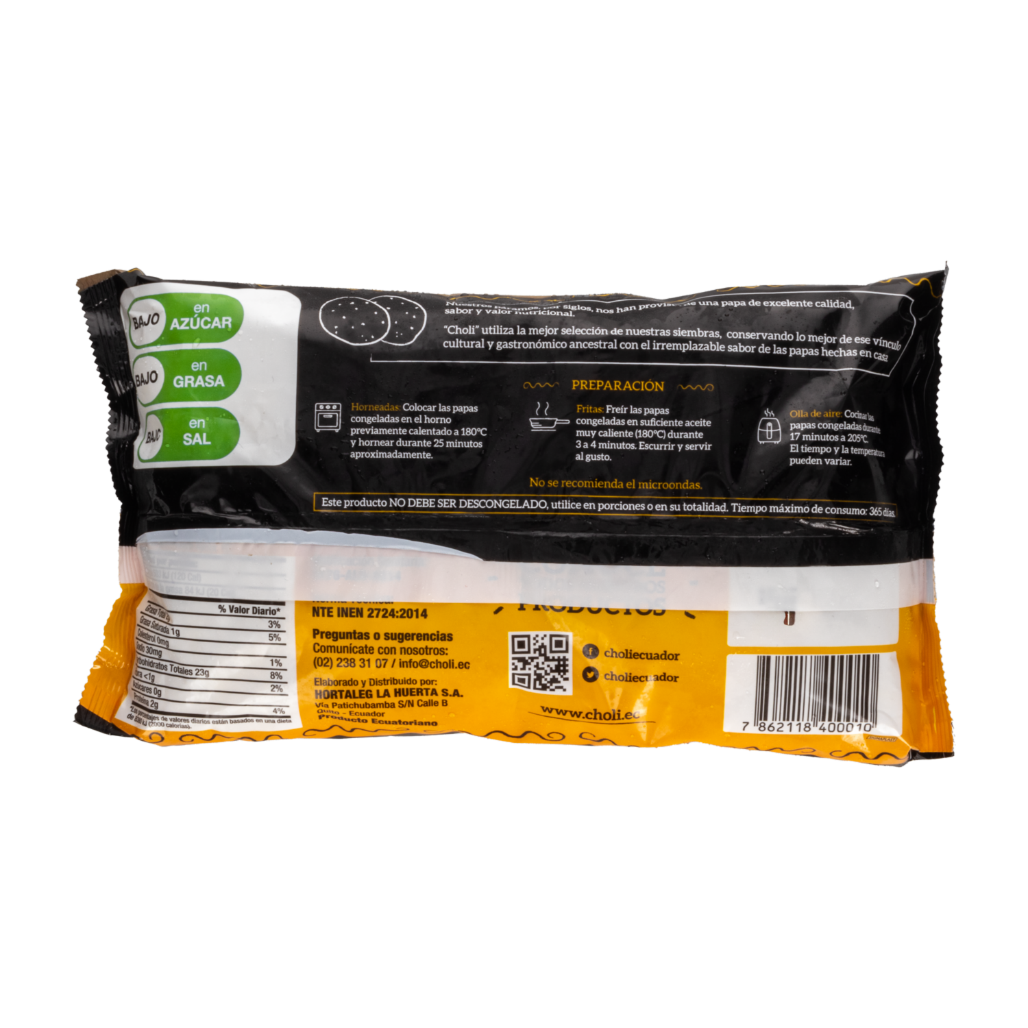 Papas Prefritas Congeladas Corte Ondulado CHOLI 1 Kg