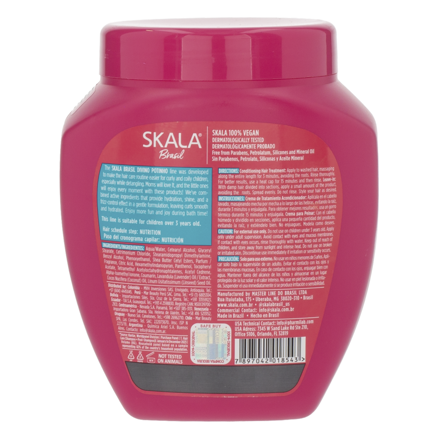 Tratamiento Capilar Infantil Para Cabello Afro Divino  Portinho SKALA BRASIL 1000 G