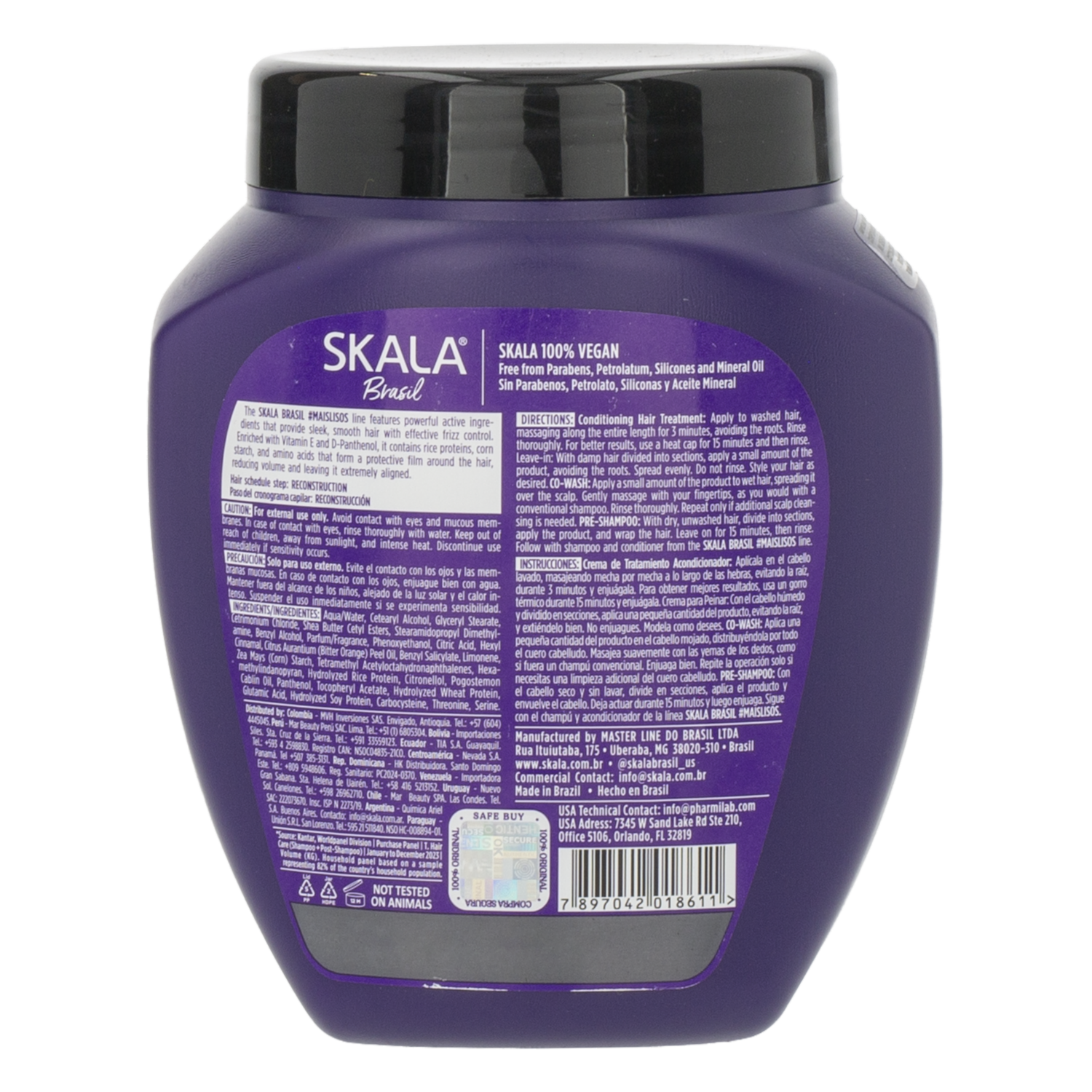 Tratamiento Capilar Para Cabello Lacio #Mais Lisos SKALA BRASIL 1000 G