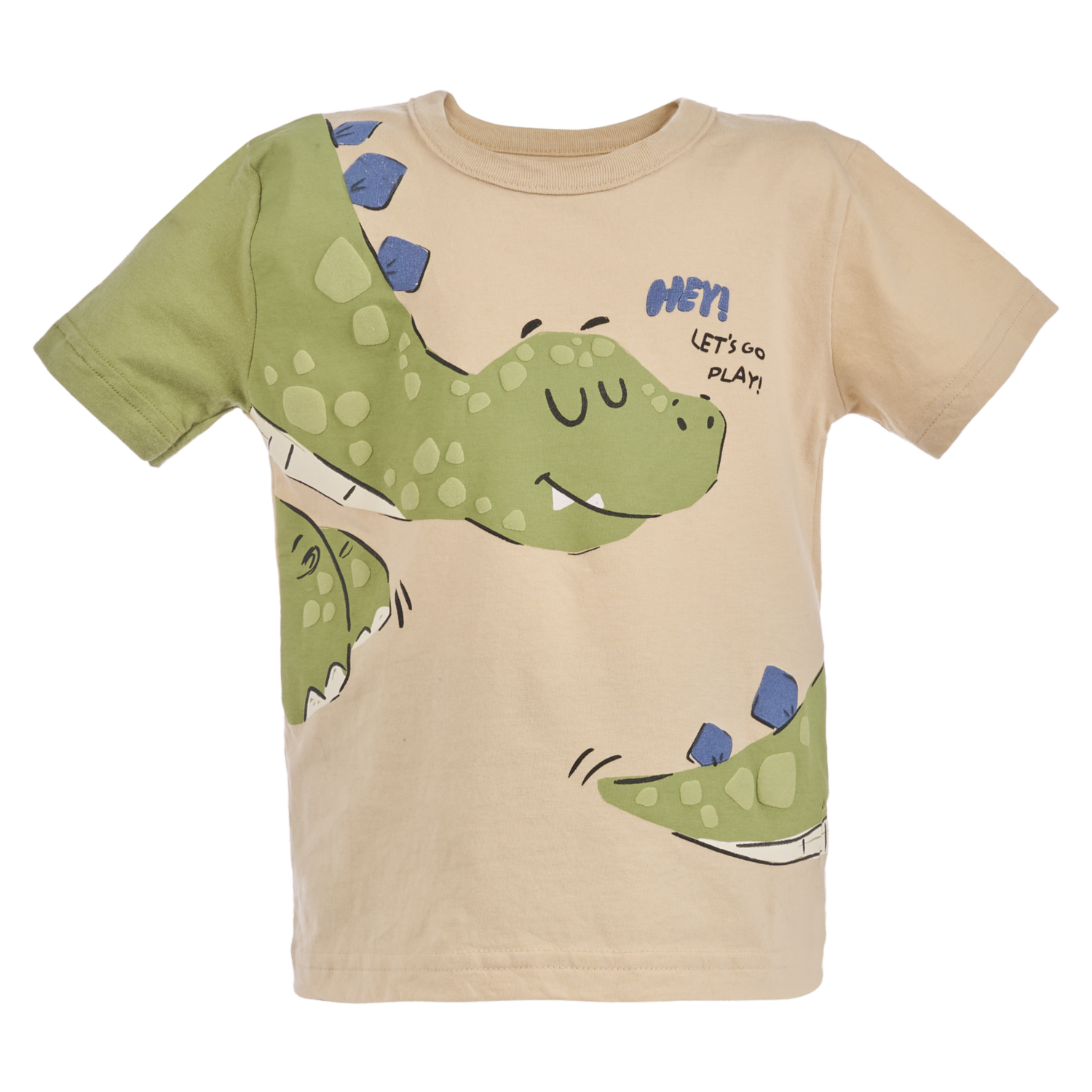 Conjunto Manga Corta Y Short Cocodrilo Para Bebé Niño Camel Y Verde BRANDILLI