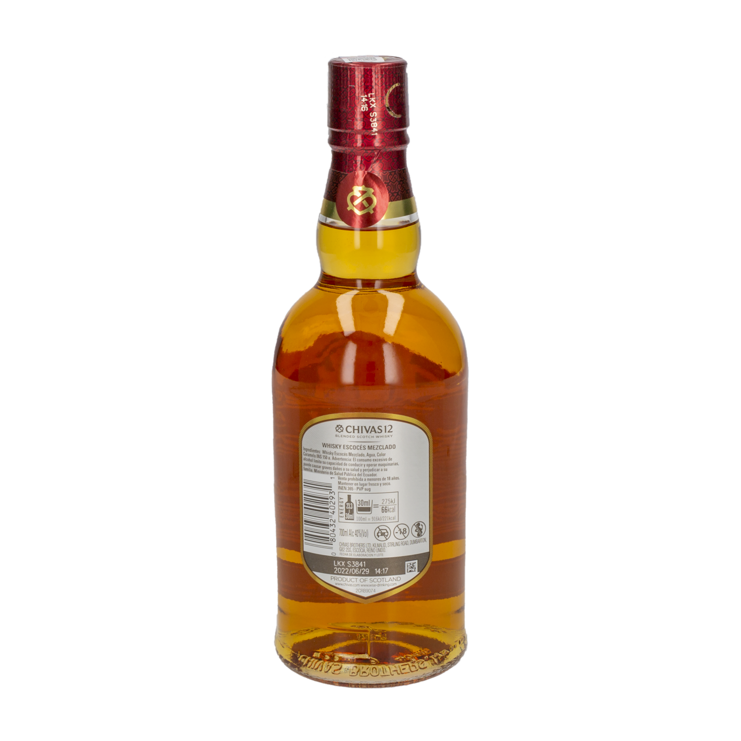 Whisky 12 Años CHIVAS REGAL 700 Ml