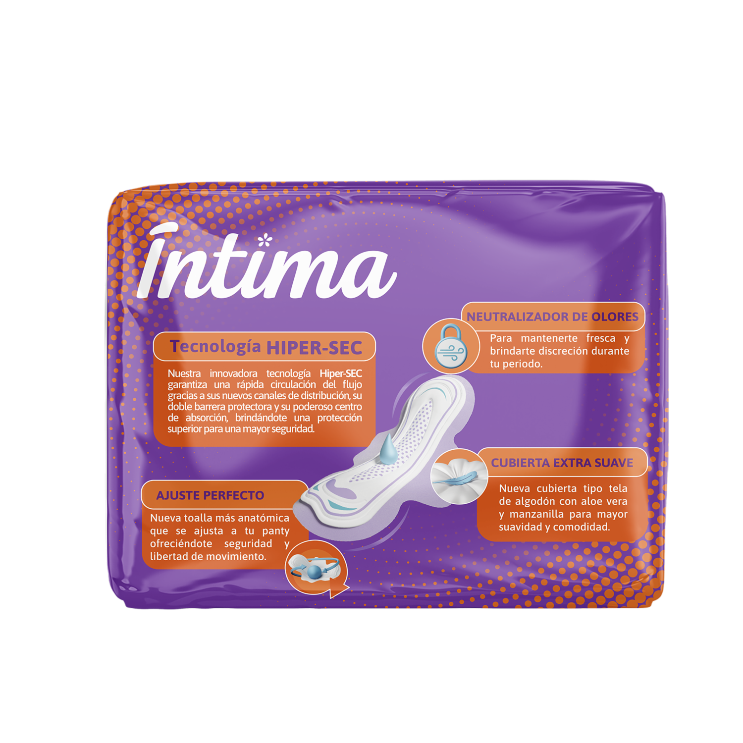 Toallas Sanitarias Con Aloe Vera Y Caléndula NAPPIS 10 Uds