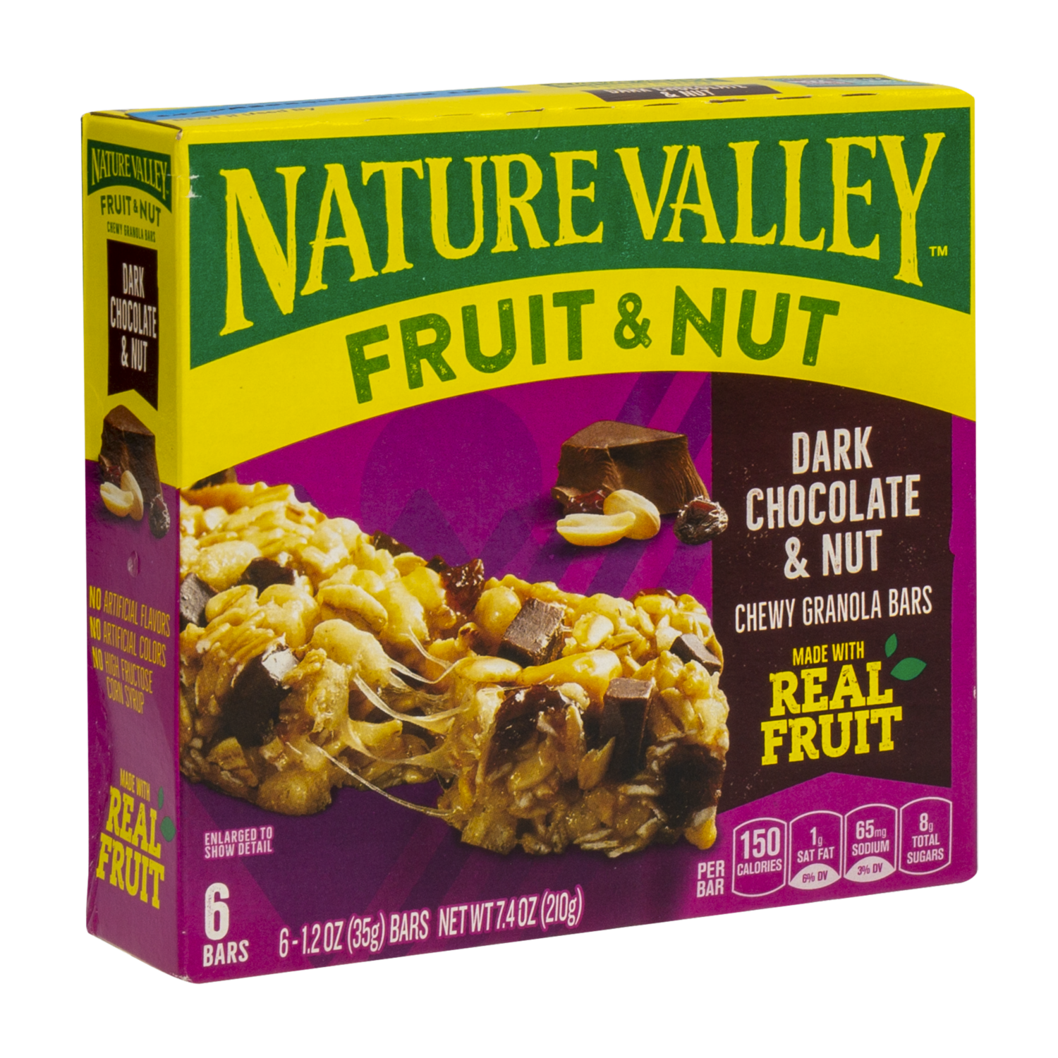Barra De Cereal Con Chocolate Negro Y Frutos Secos 6Pack NATURE VALLEY 6 X 35 G