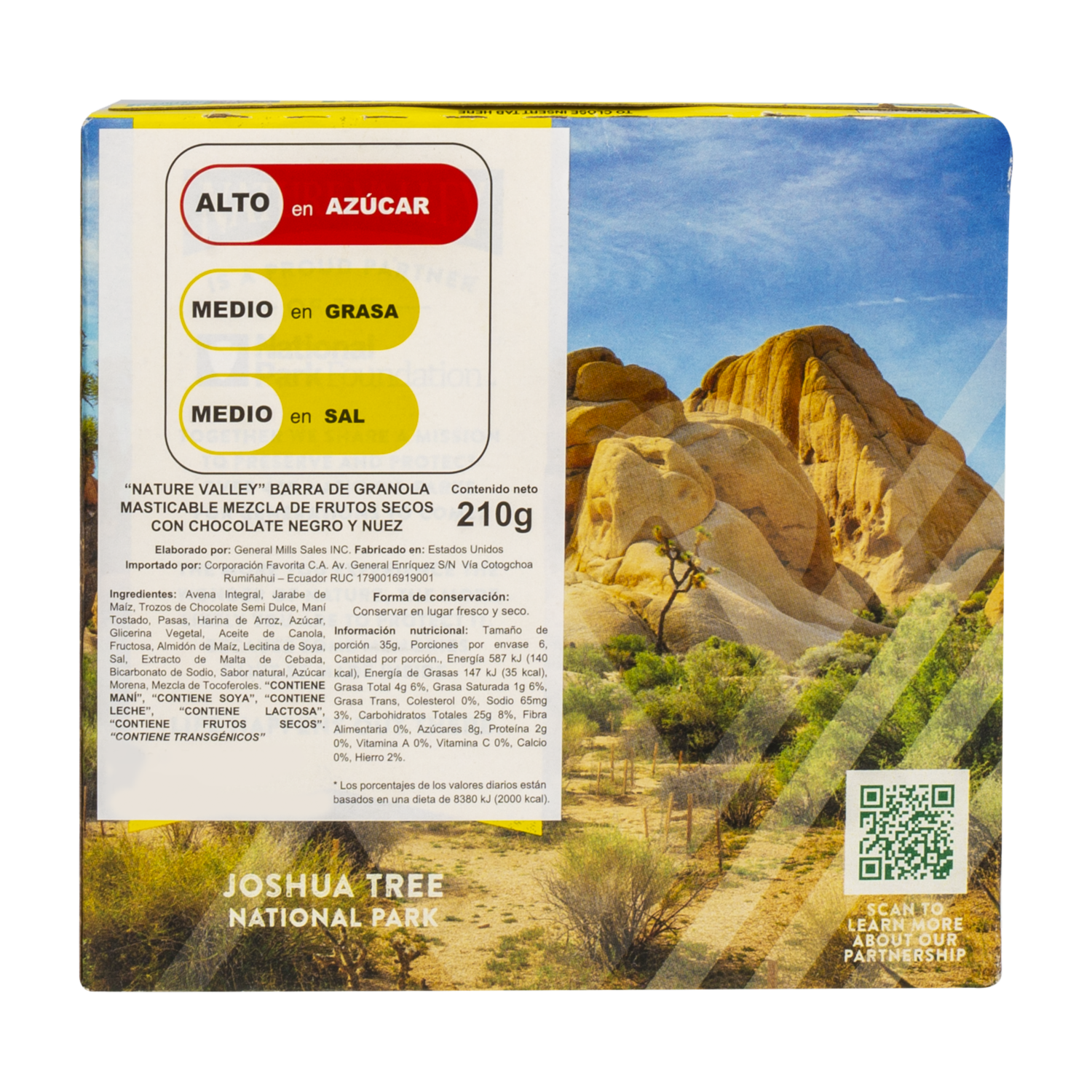 Barra De Cereal Con Chocolate Negro Y Frutos Secos 6Pack NATURE VALLEY 6 X 35 G