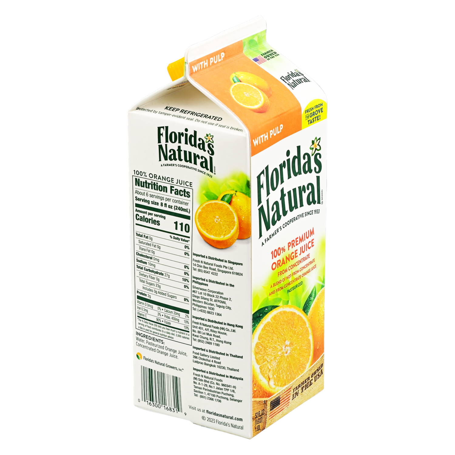 Jugo De Naranja Pasteurizados Con Pulpa FLORIDA’S NATURAL 1530 Ml