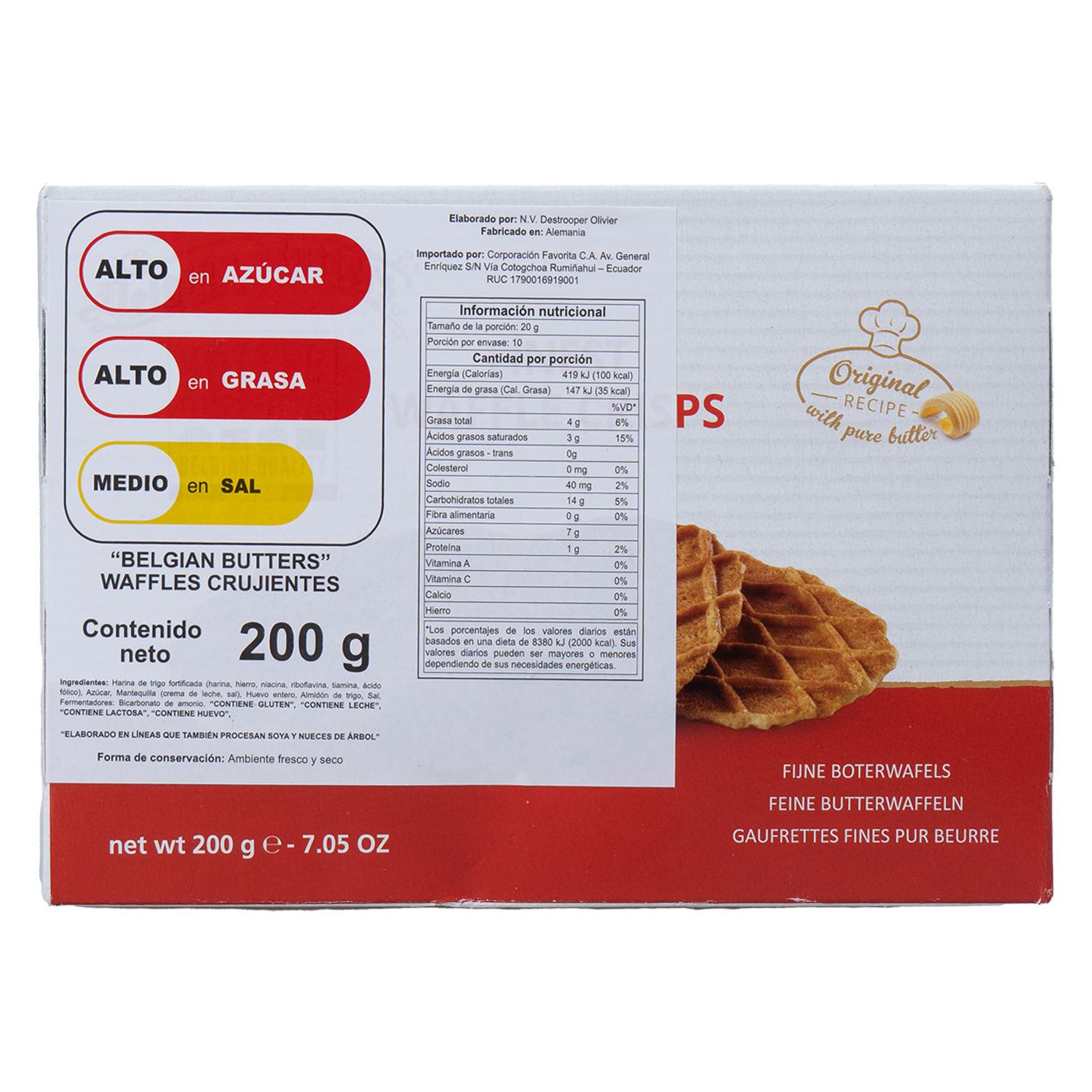 Waffles Crujientes BELGIAN BUTTER 200 G