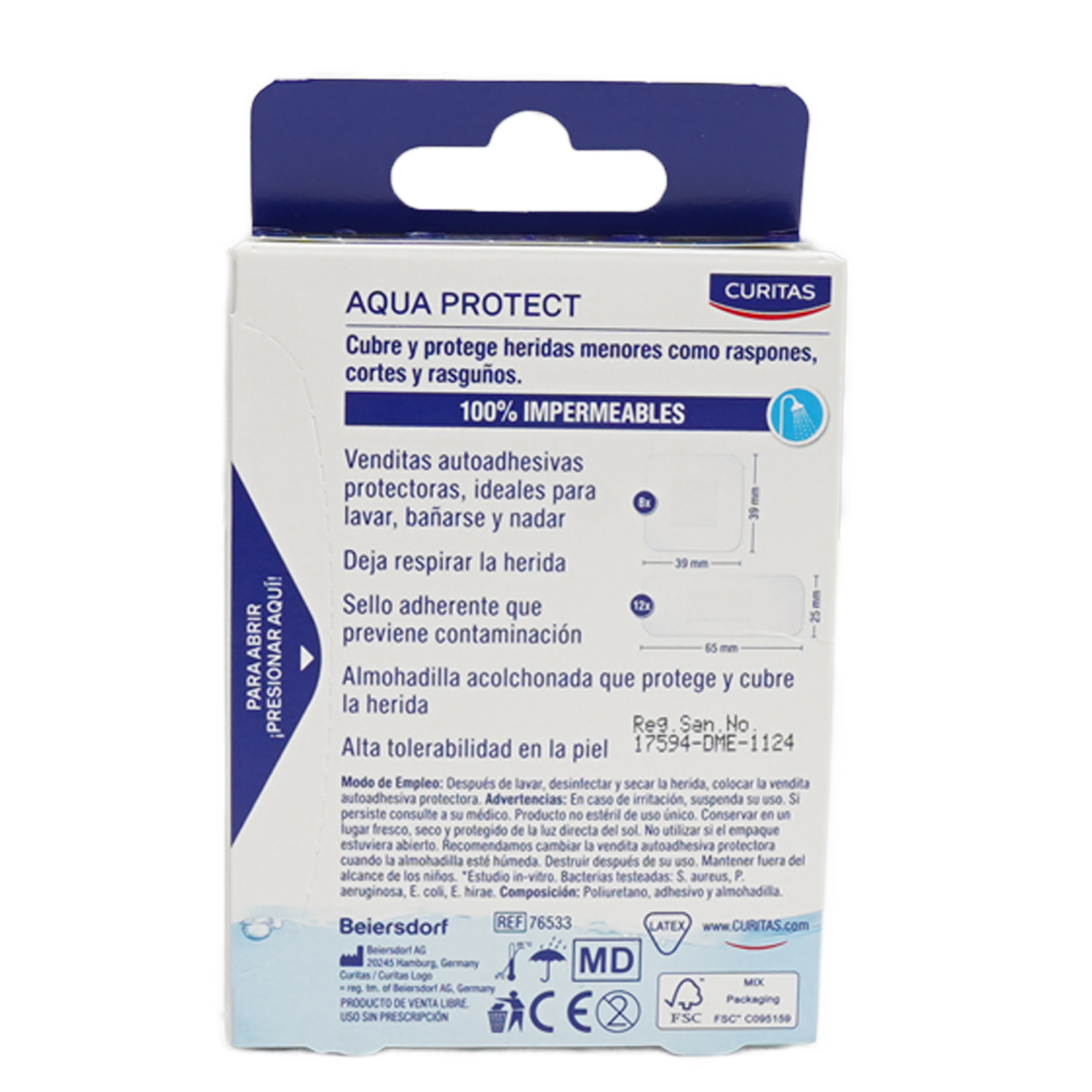 Venditas Adhesivas Aqua Protect CURITAS X 20 Uds