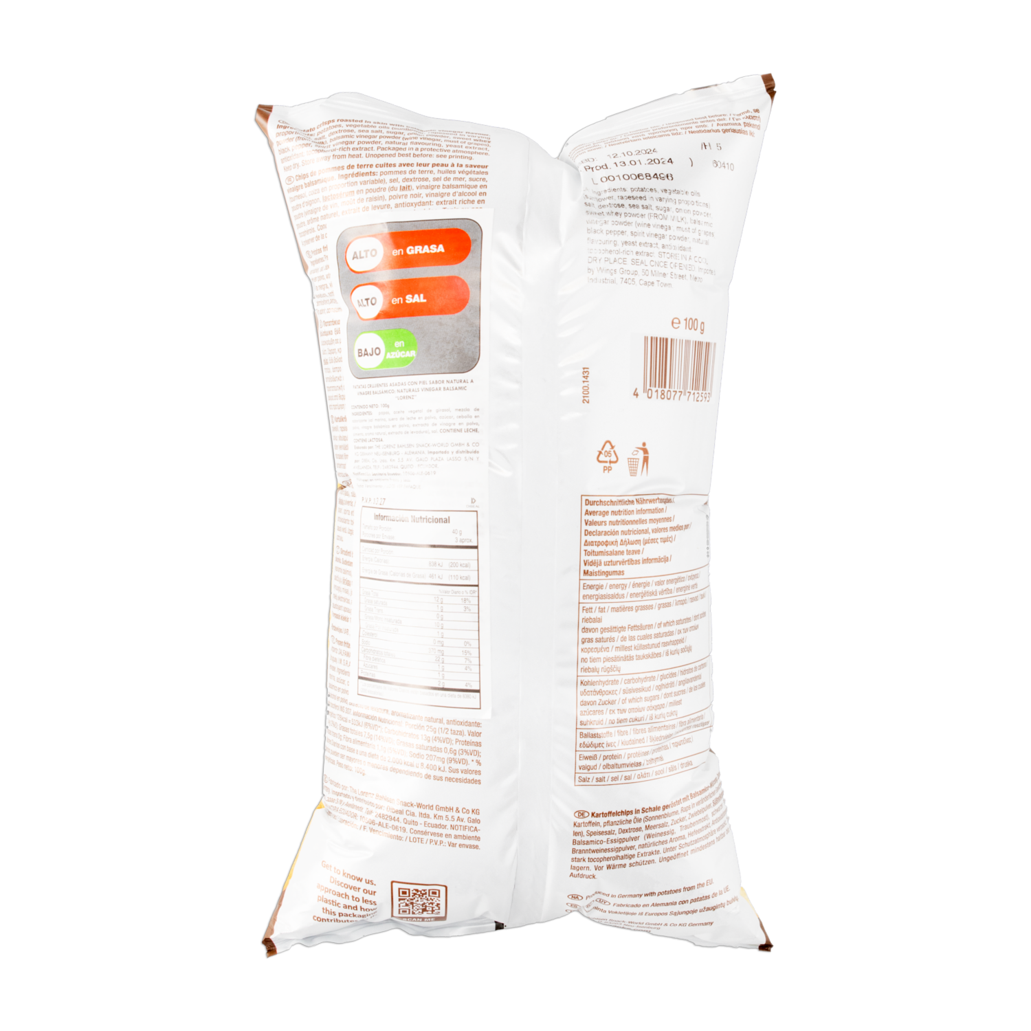 Papas Fritas Con Vinagre Balsámico LORENZ 100 G