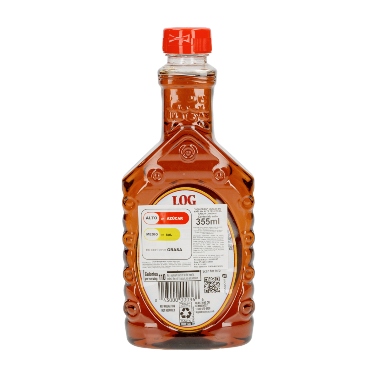 Jarabe De Miel De Maple Original LOG CABIN 355 Ml