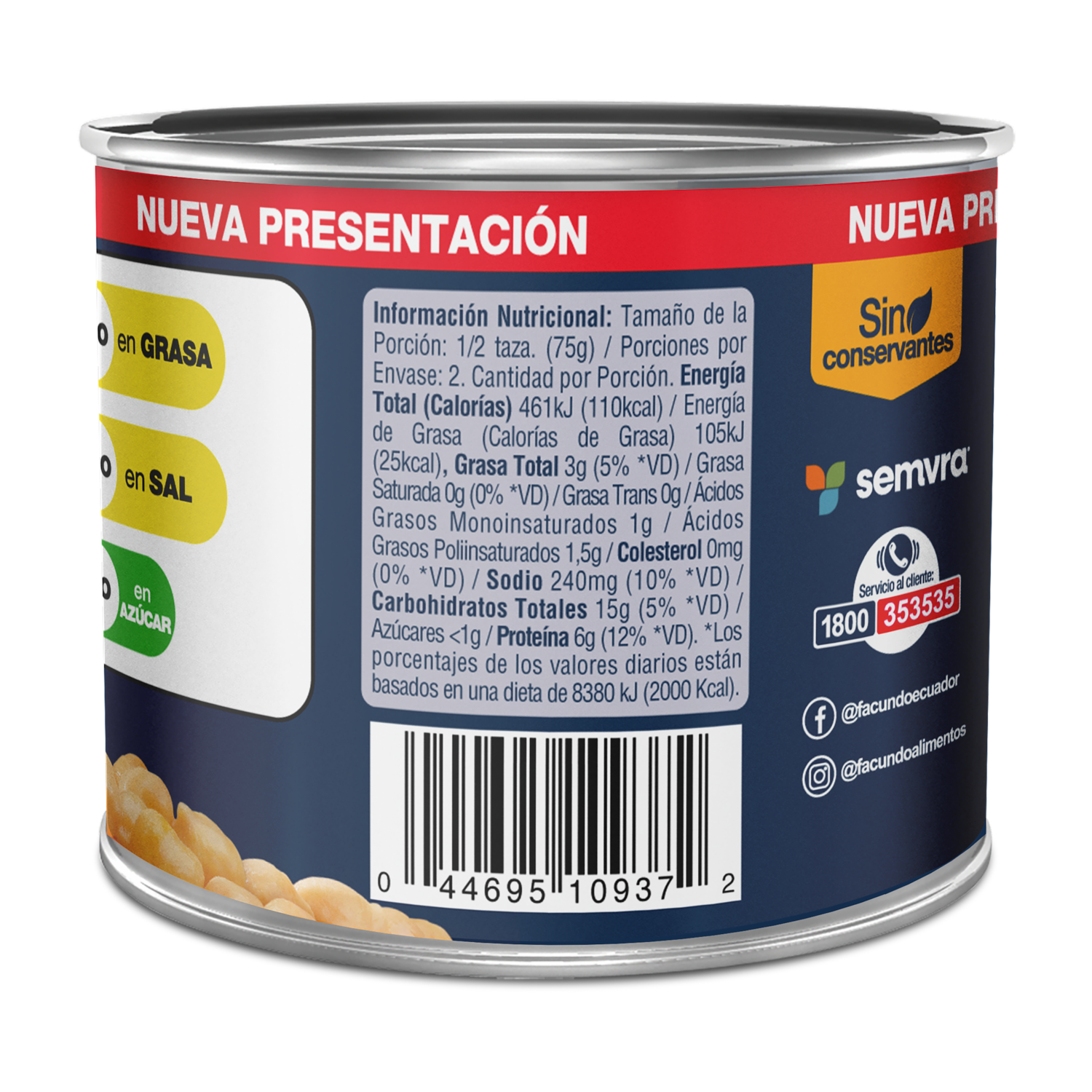 Garbanzo Enlatado FACUNDO 140 G