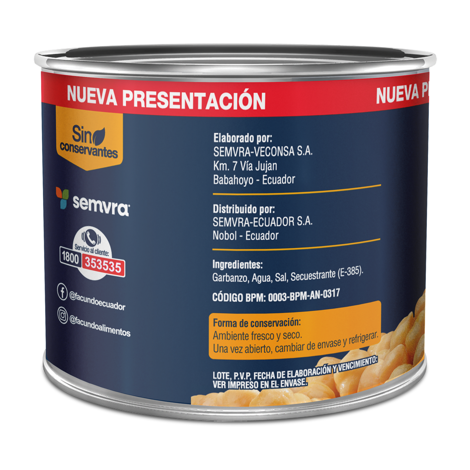 Garbanzo Enlatado FACUNDO 140 G