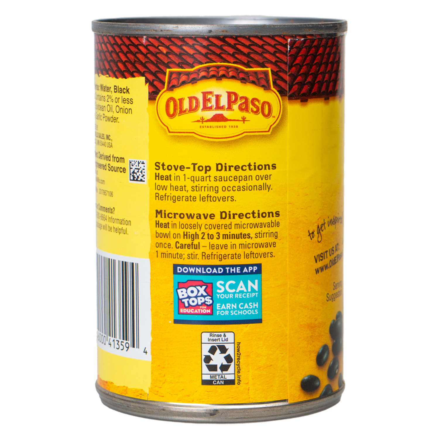Frijoles Negros Refritos OLD EL PASO Lata