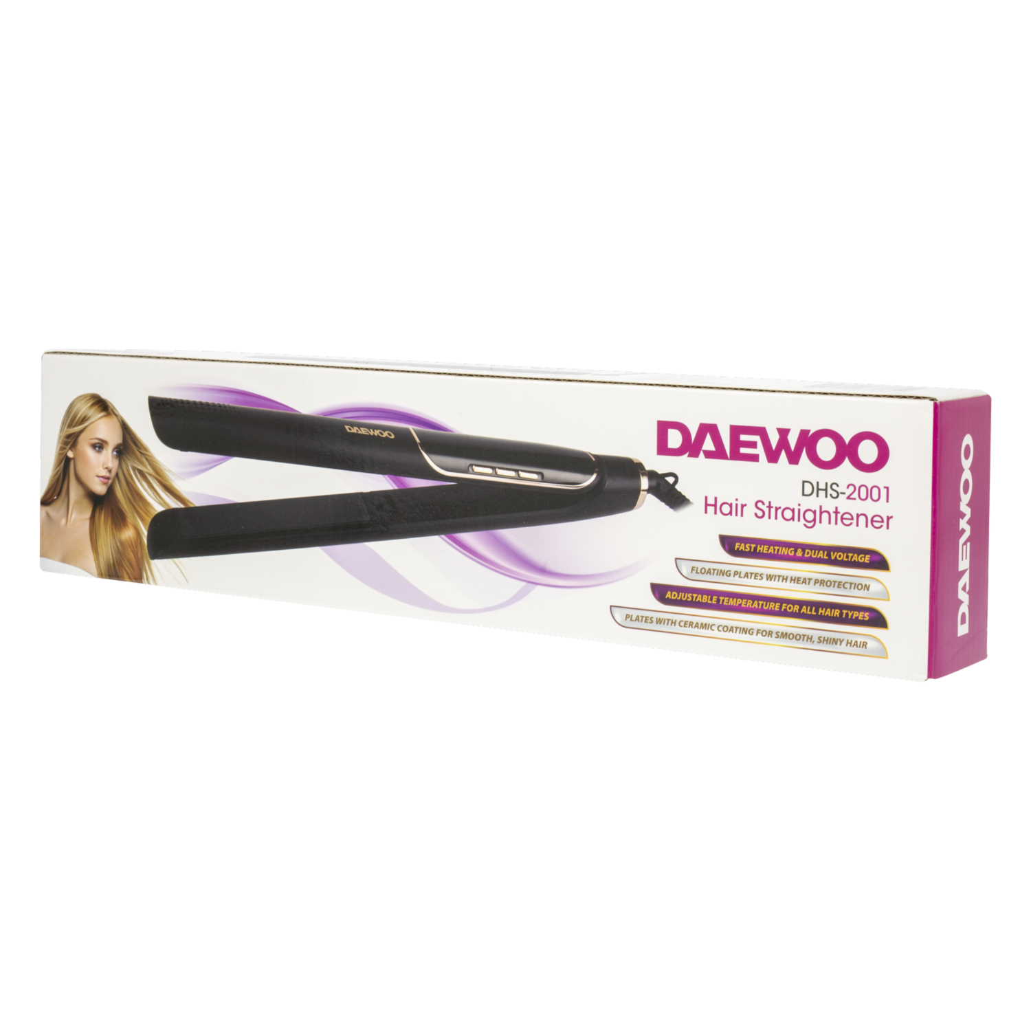 Alisador De Cabello Color Cromo De Apagado Automático DAEWOO 3 Niveles