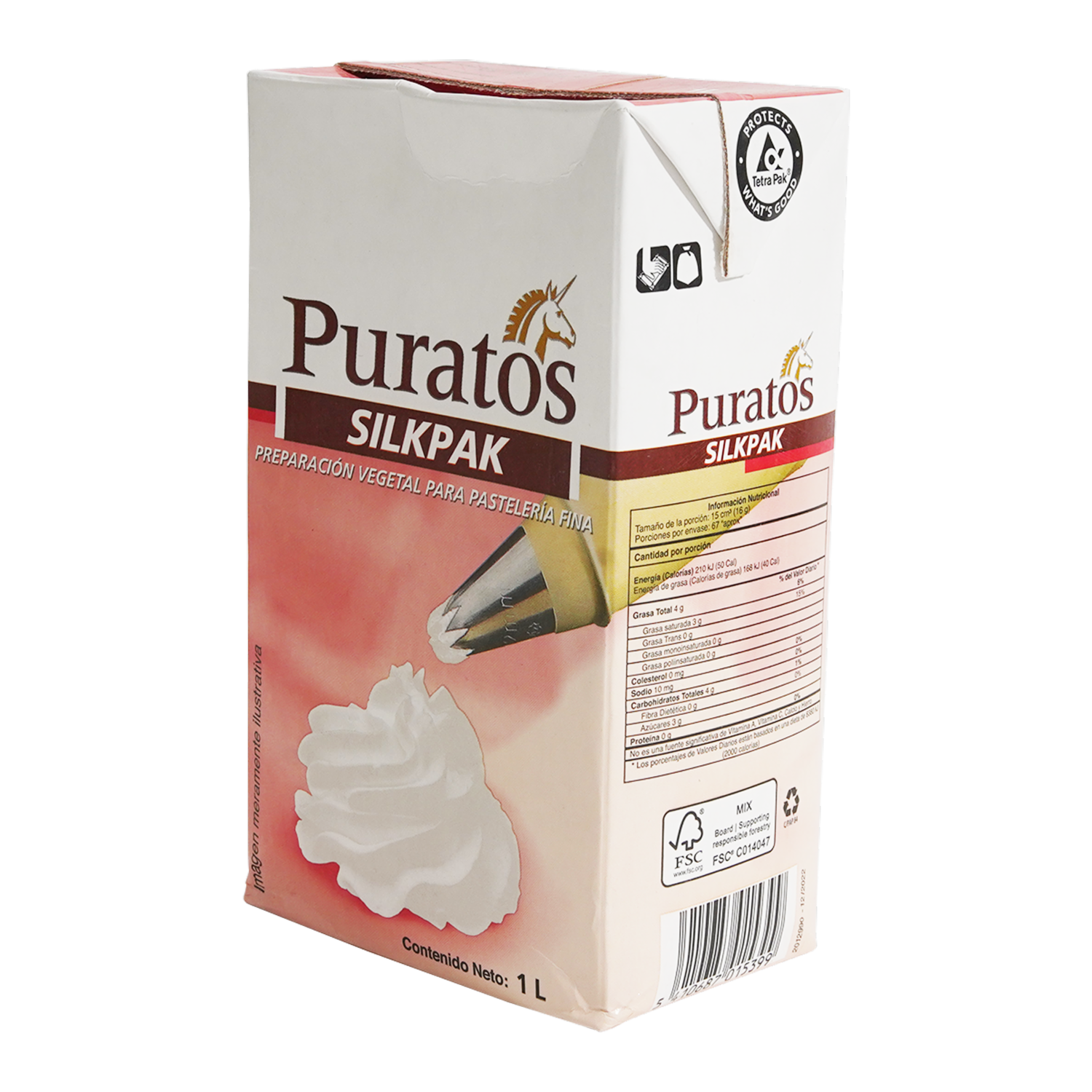 Crema Chantilly Vegetal Silkpak PURATOS 1 Litro