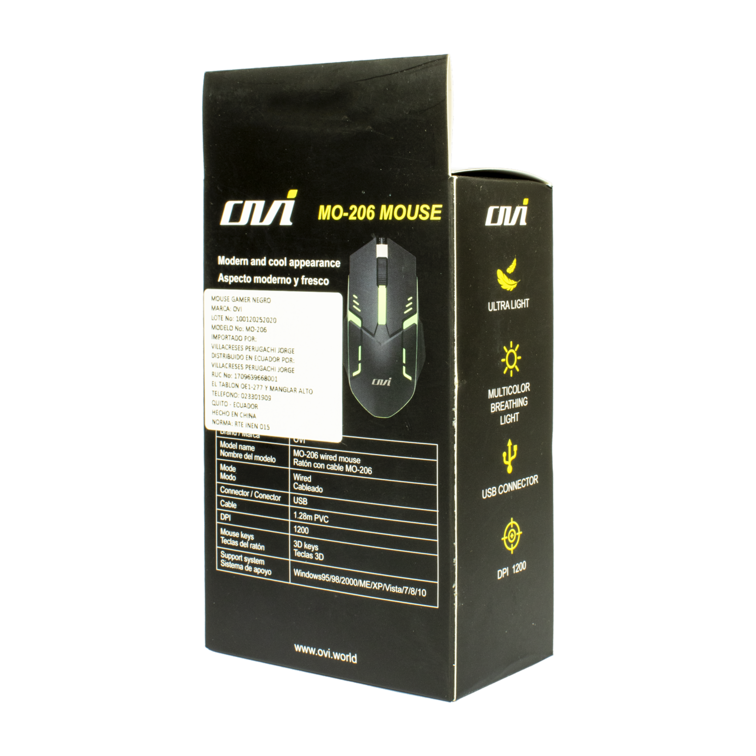 Mouse Gamer MO-206 OVI Con Cable