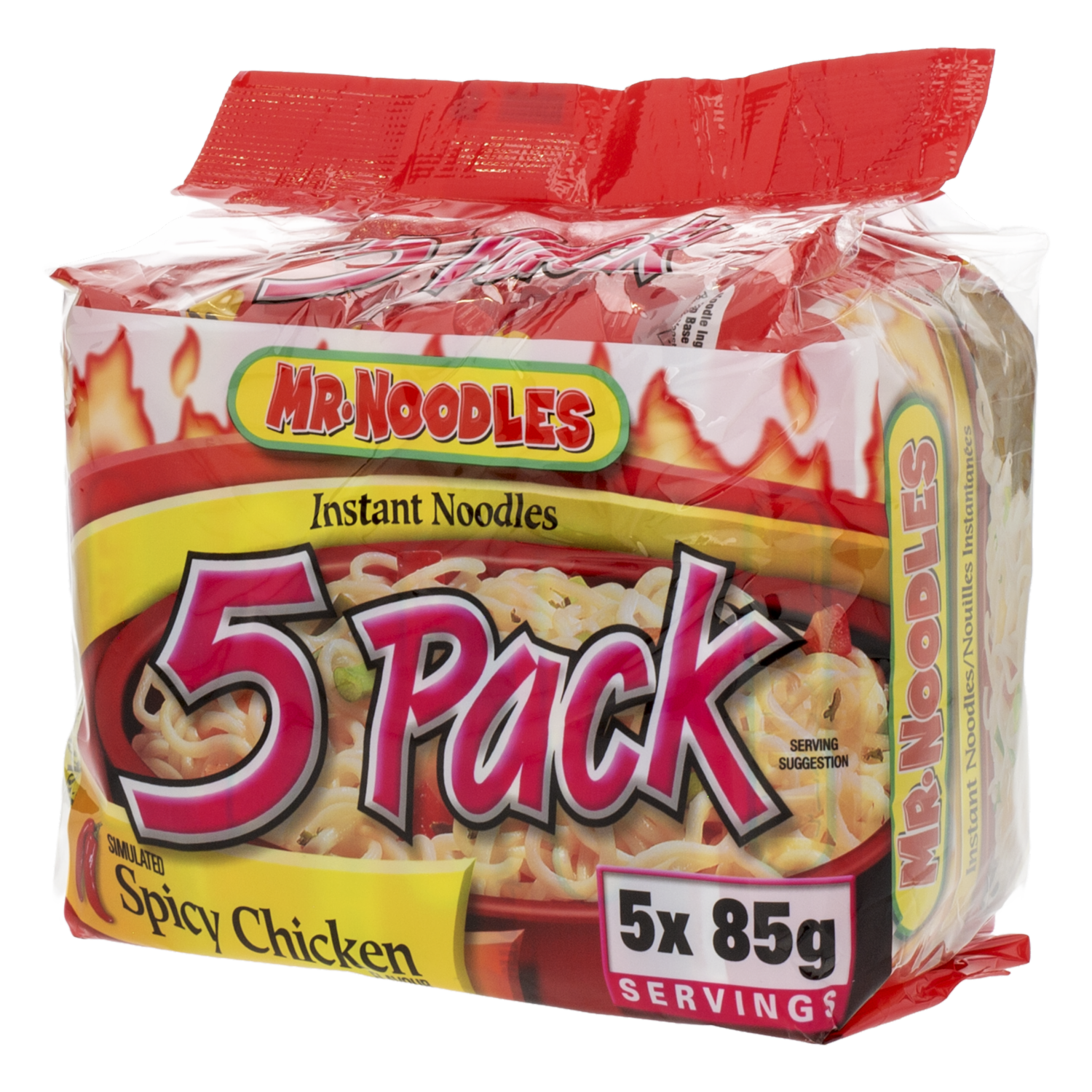 Fideos Instantáneos Sabor Pollo Picante MR. NOODLES 5 X 85 G