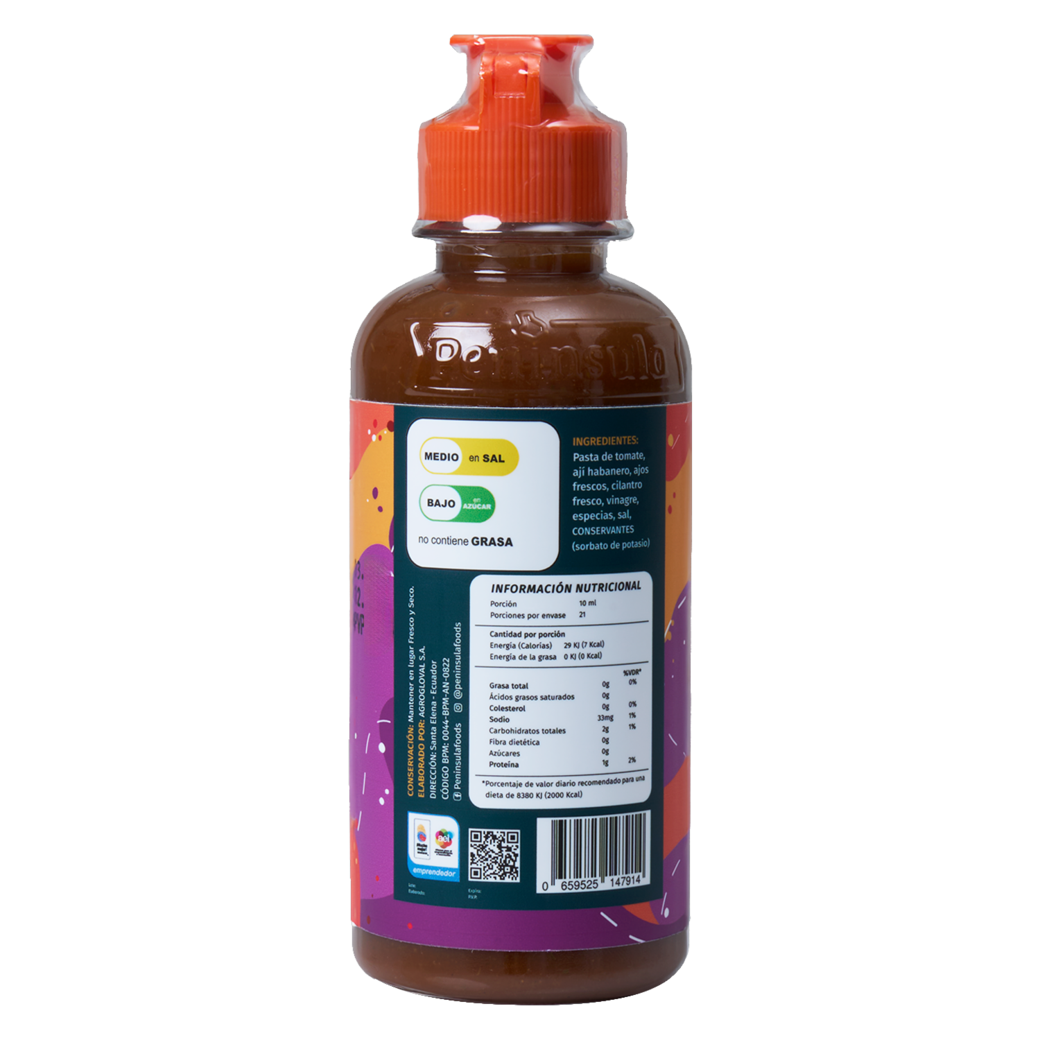 Salsa De Ají Habanero PENINSULA 218 Ml