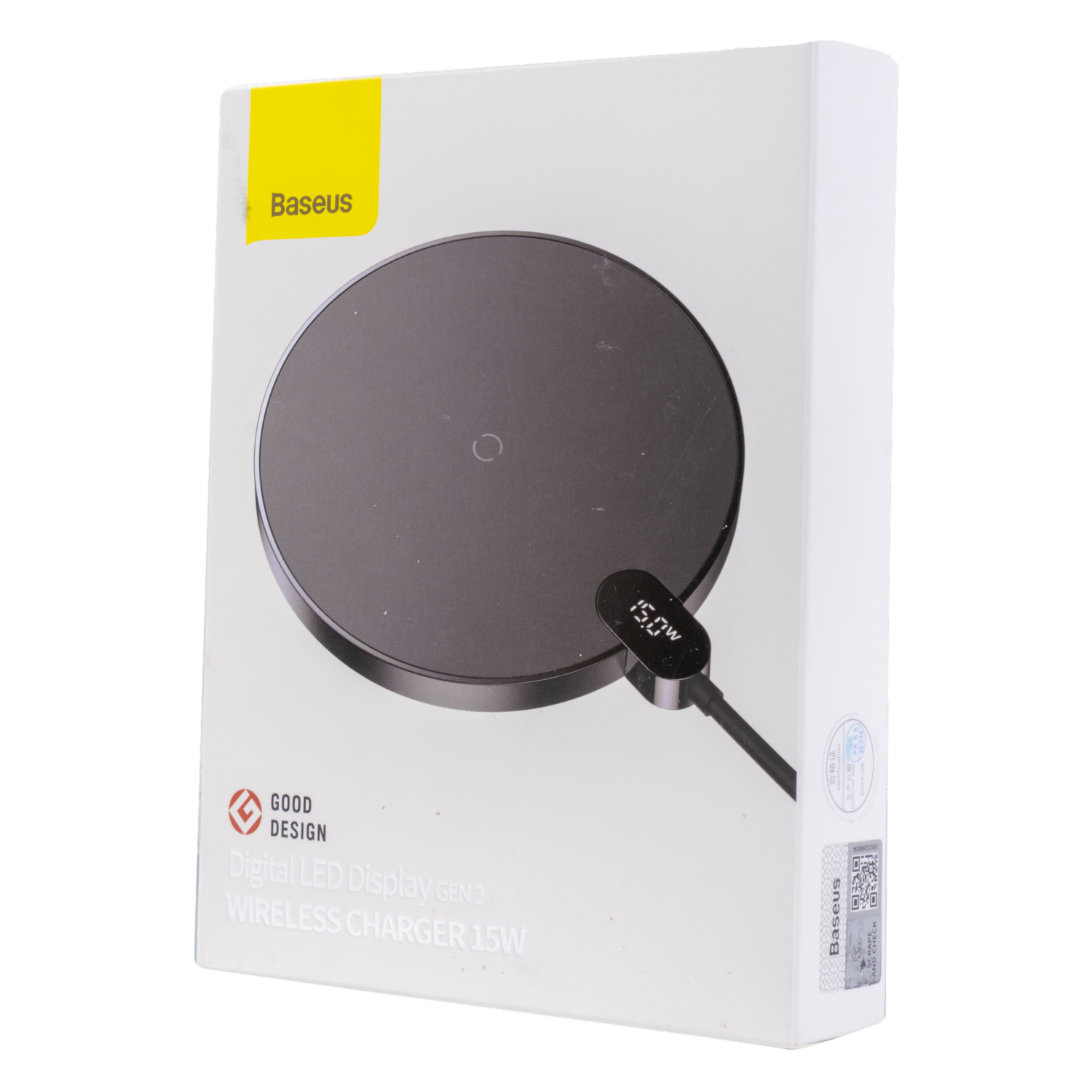 Cargador Con Pantalla Led Digital Gen 2 15W Negro BASEUS Inalámbrico