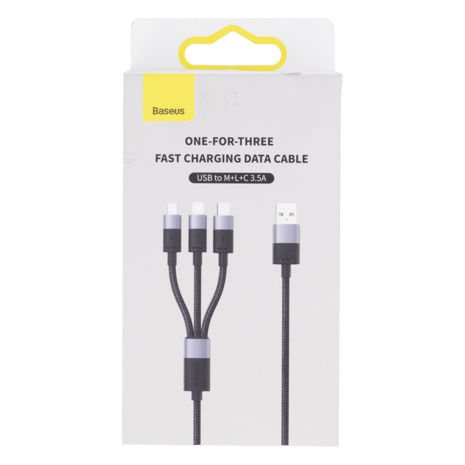 Cable 3 En 1 USB StarSpeed Series, USB-C + Micro + Lightning 3.5A BASEUS 1,2 M