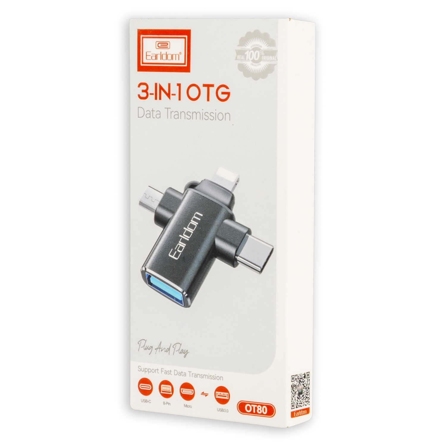 Adaptador Tipo C Para Iphone Y Usb Ot80 EARLDOM 3 En 1