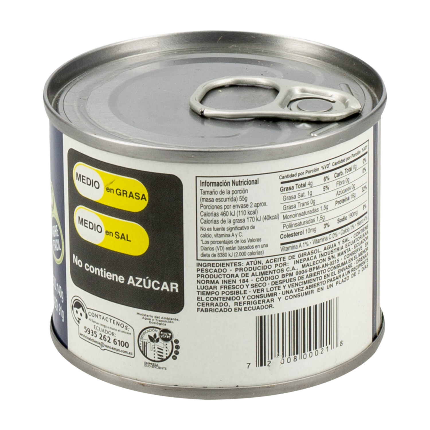 Atún Lomitos En Aceite De Girasol Con Abre Fácil VAN CAMP´S 140 G