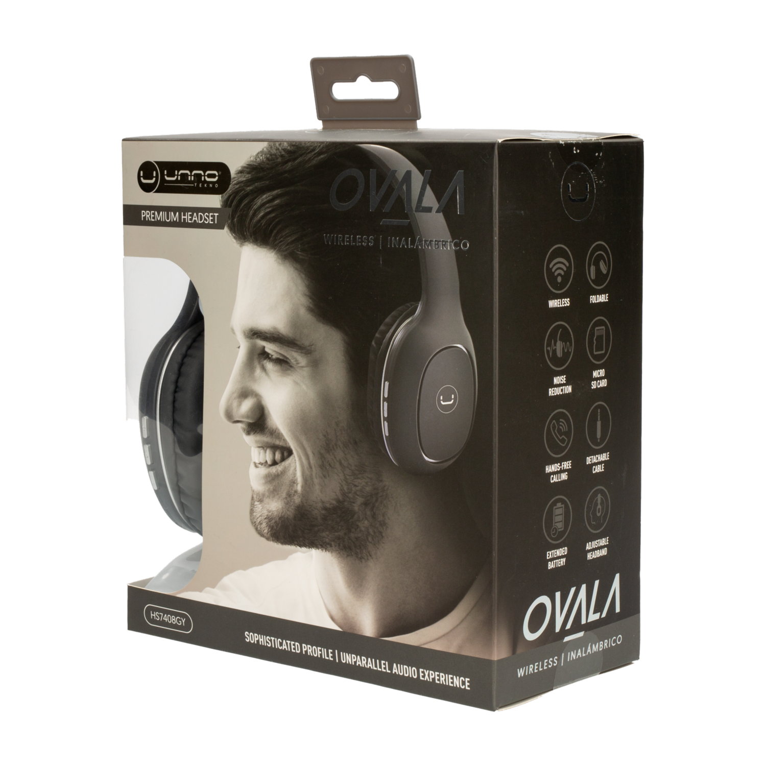 Audífonos Ovala Premium HS7408GY UNNO TEKNO Wireless