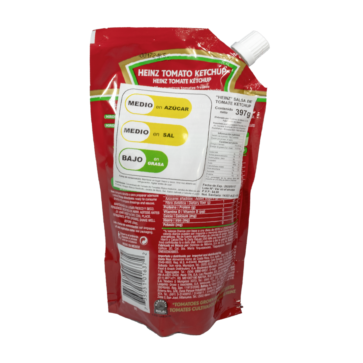 Salsa De Tomate Clásica HEINZ Doypack 397 G