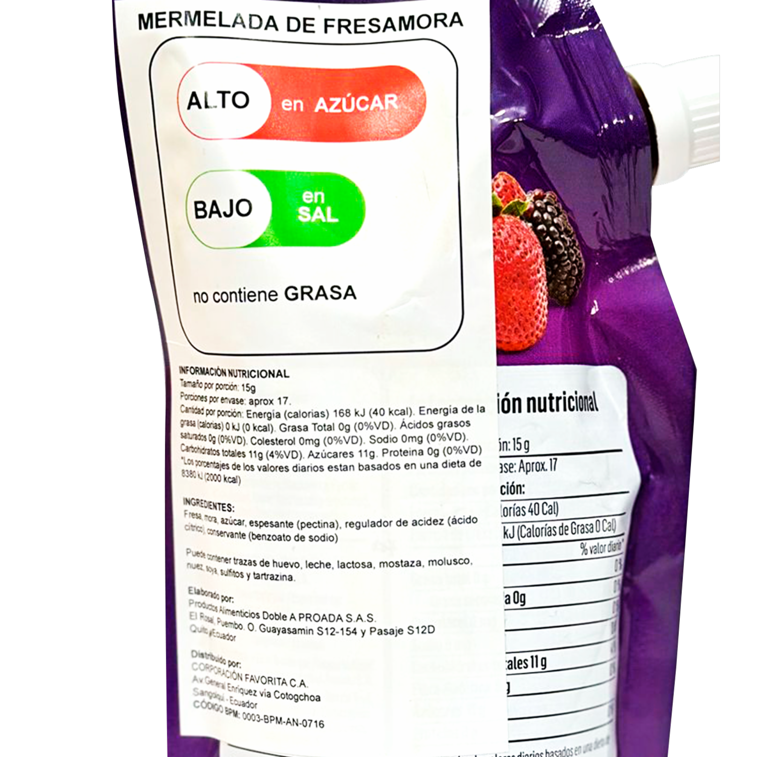 Mermelada De Fresa Y Mora VALUE 507 250 G