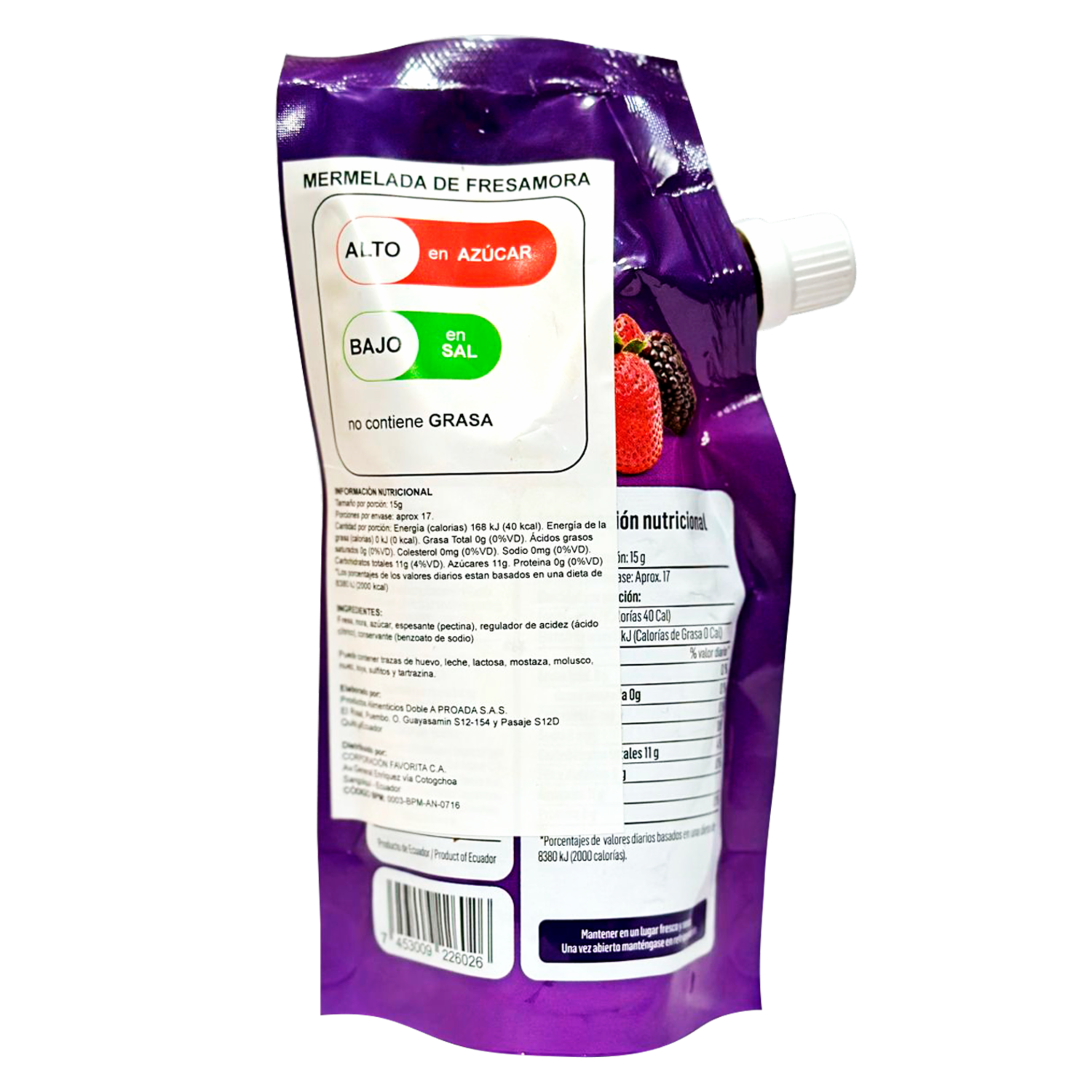 Mermelada De Fresa Y Mora VALUE 507 250 G