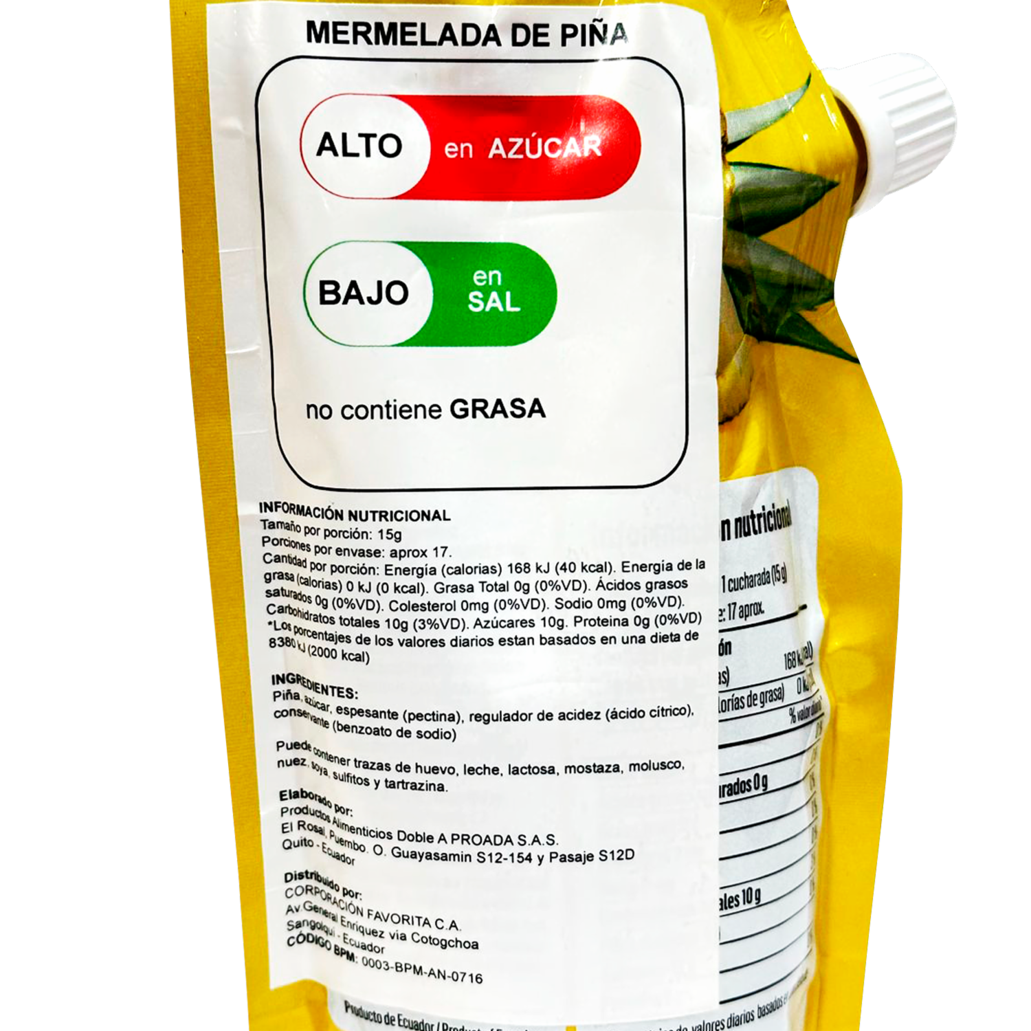 Mermelada De Piña VALUE 507 250 G