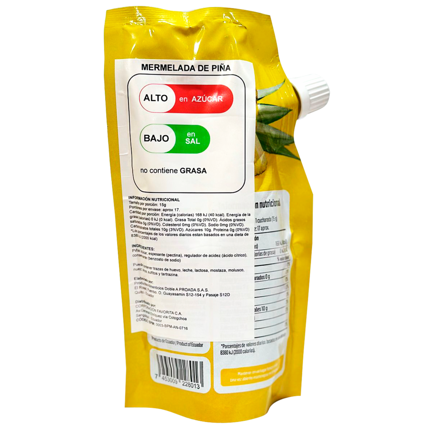 Mermelada De Piña VALUE 507 250 G