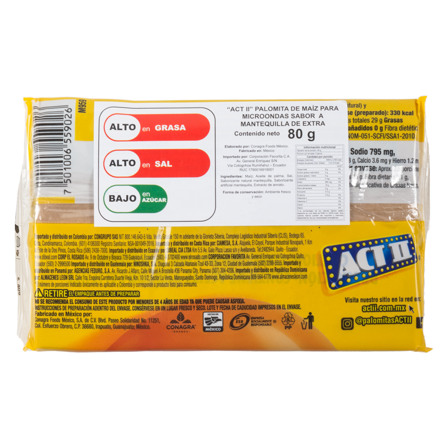 Canguil Extra Mantequilla ACT II 80 g