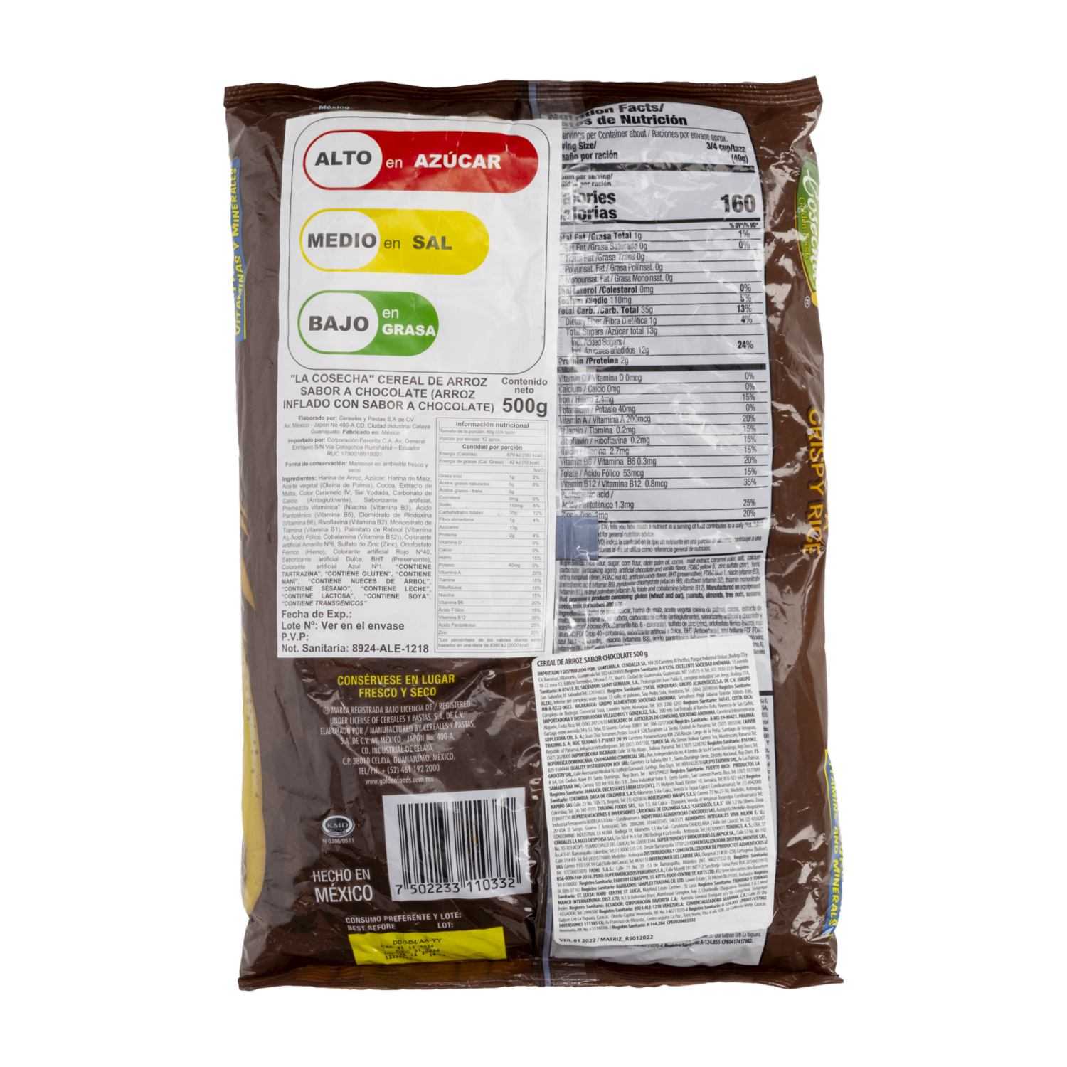 Cereal De Arroz Chocolatoso LA COSECHA 500 G