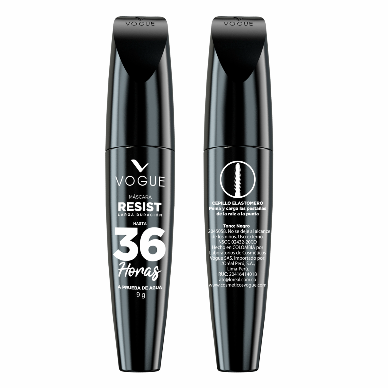 Máscara De Pestañas Resist A Prueba De Agua Negro VOGUE 9 G