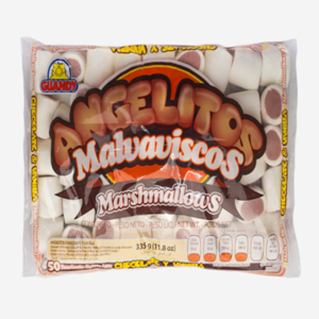 MARSMELOS GUANDY ANGELITOS CHOCOLATE Y VAINILLA 300 GRS