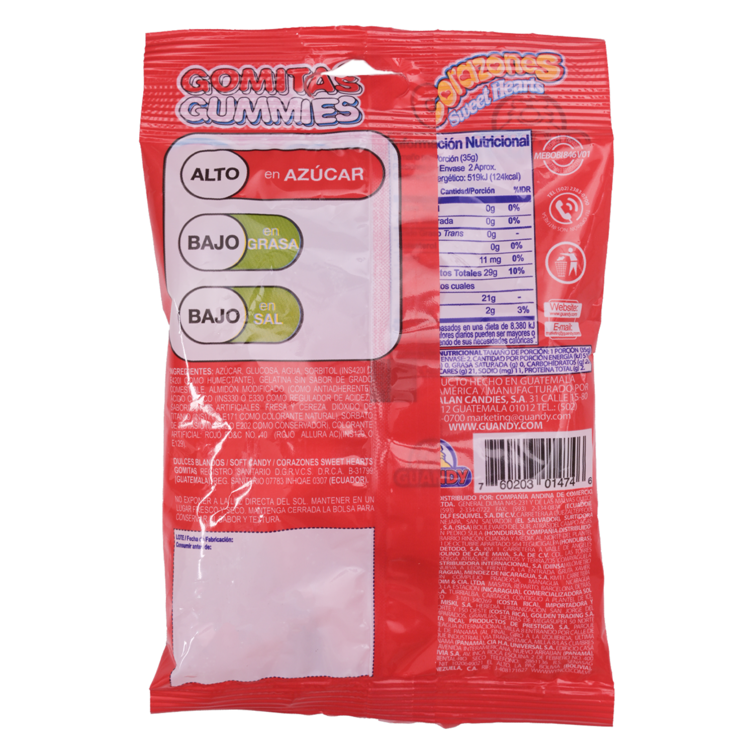 Gomitas Forma De Corazón CORAZONES 71 G