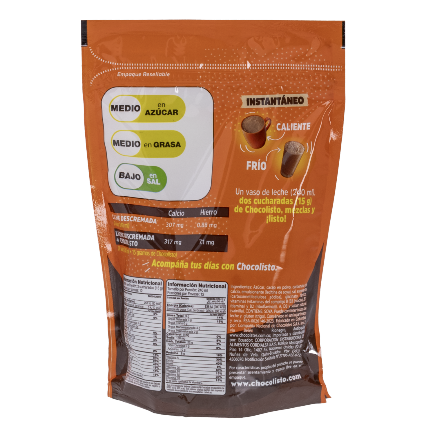 Chocolate En Polvo CHOCO LISTO 180 G