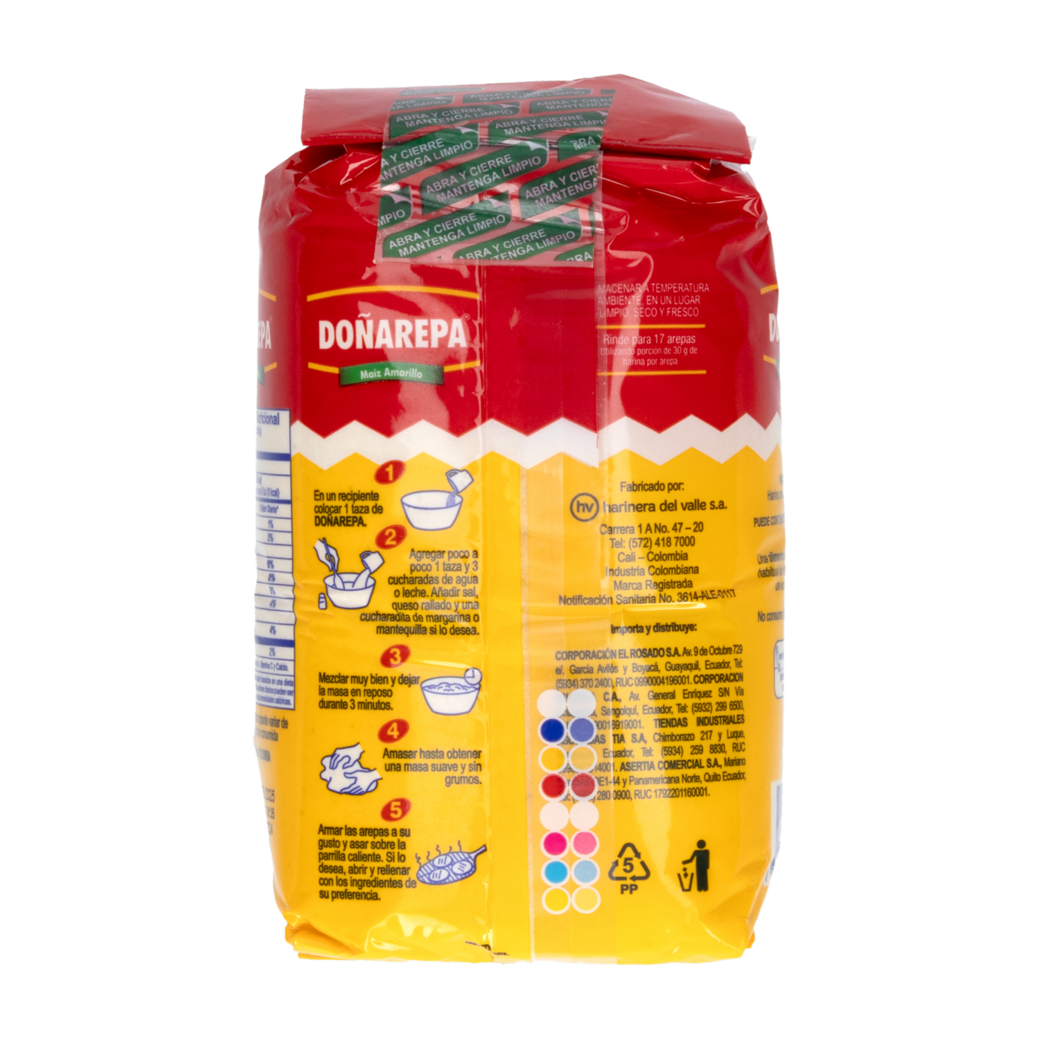 Harina De Maíz Amarillo Extrafina DOÑA AREPA 500 G